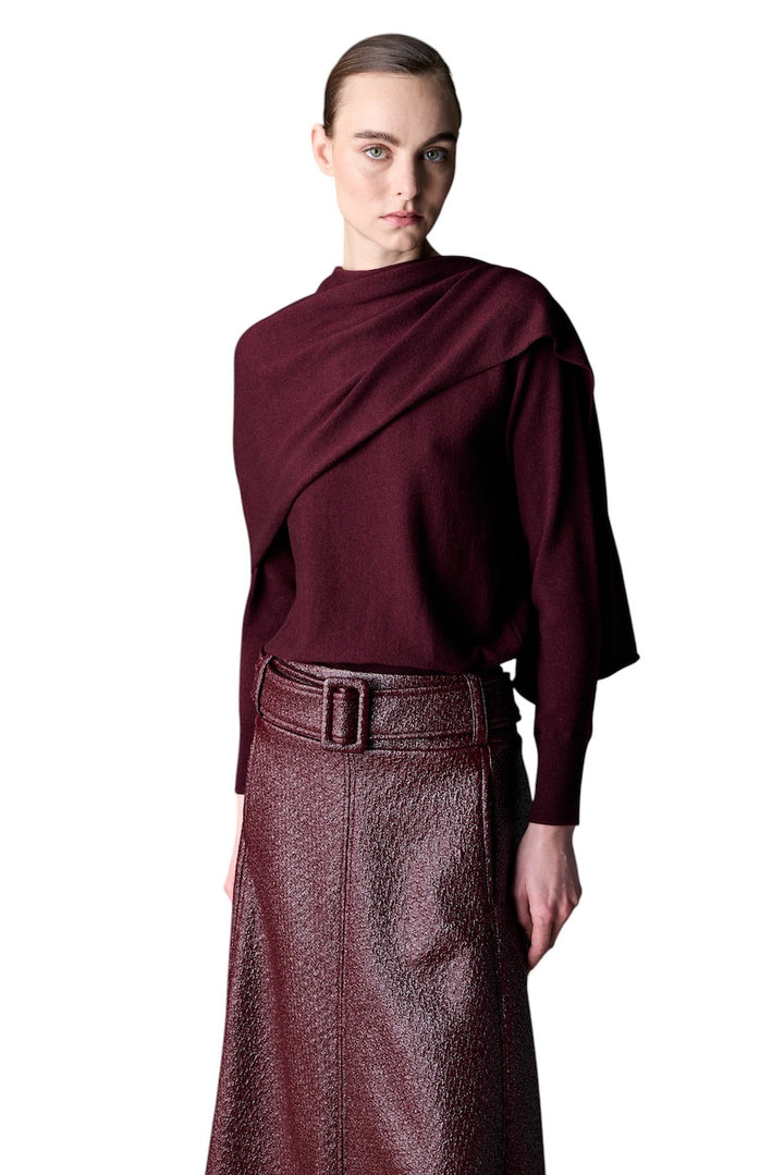 Natan Collection pull trui dames bordeaux OSIRIS-WOOLCASH-123