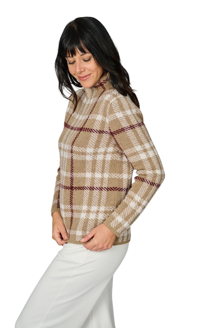 Natan Collection Pullover til damer camel MUST-CARREAUX 163
