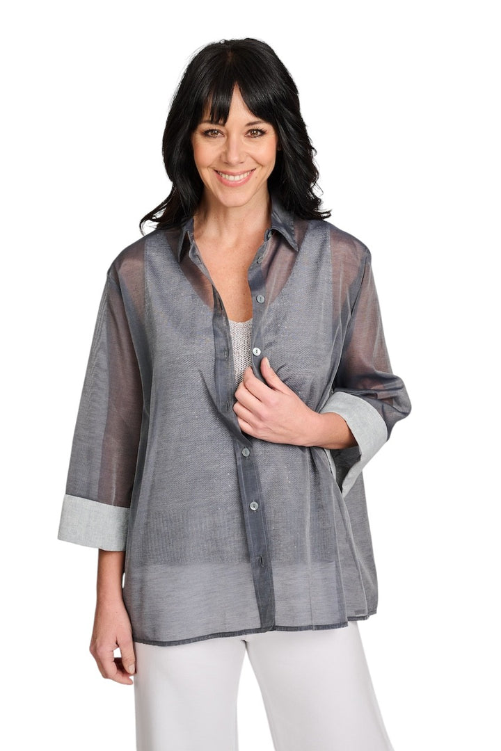 Panicale Cashmere blouse dames grijs D381427CAM 38D44B 0551