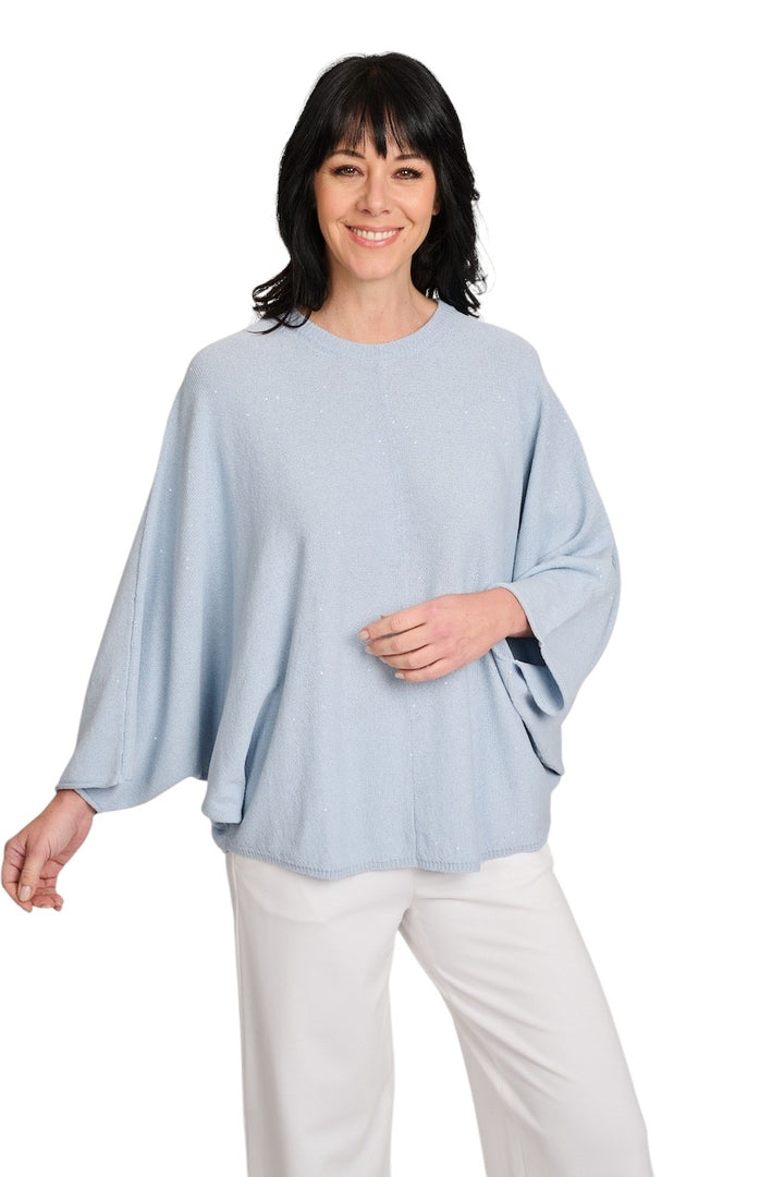 Panicale Cashmere poncho ladies sky D380528PO 38D16 0520