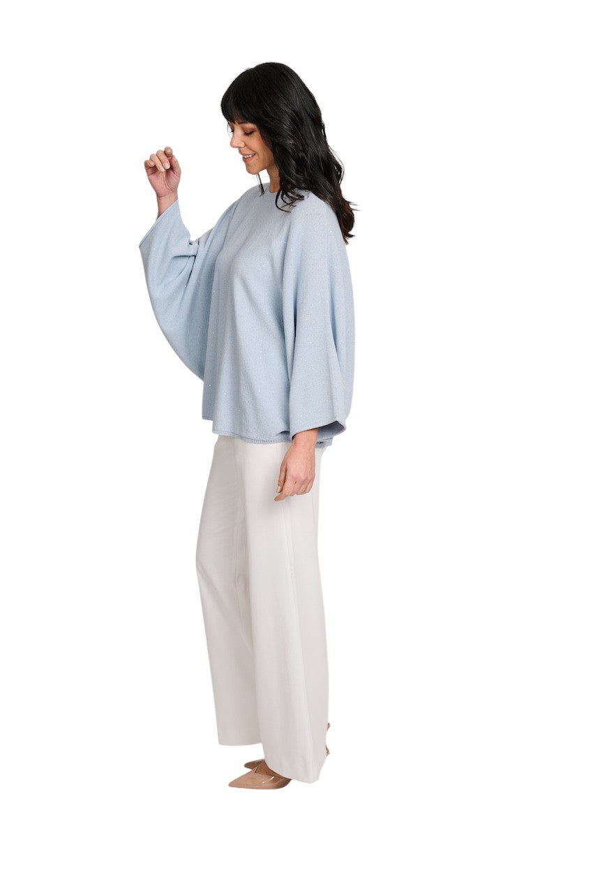 Panicale Cashmere poncho ladies sky D380528PO 38D16 0520