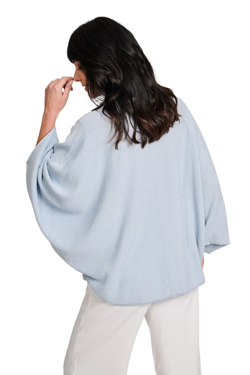 Panicale Cashmere poncho ladies sky D380528PO 38D16 0520