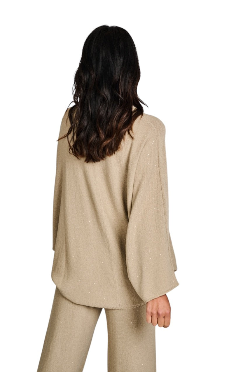 Panicale Cashmere poncho dames donker beige D380528P0 38D16 0270