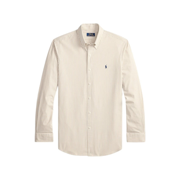Polo Ralph Lauren Men hemd heren beige Custom fit stretch 710929346502