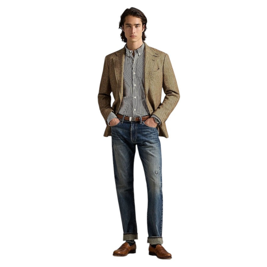 Polo Ralph Lauren Men hemd lange mouwen heren groen custom fit 710929346025