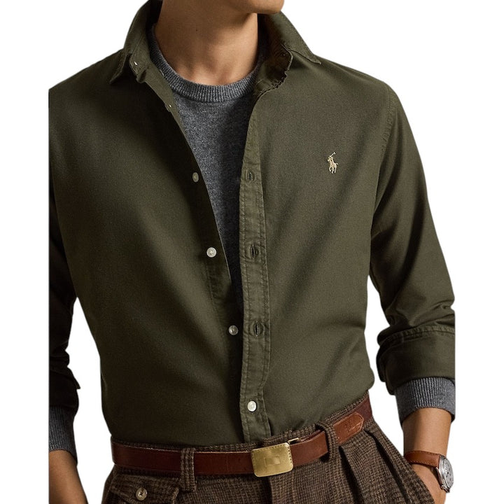 Polo Ralph Lauren Men hemd lange mouwen heren olijf 710804257510