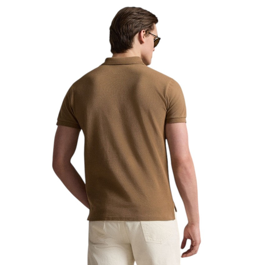 Polo Ralph Lauren Men polo shirt heren bruin Custom slim fit 710680784521