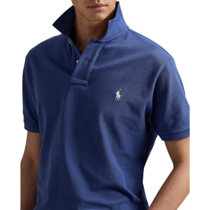 Polo Ralph Lauren Men polo shirt korte mouwen heren blauw custom slim fit 710680784434