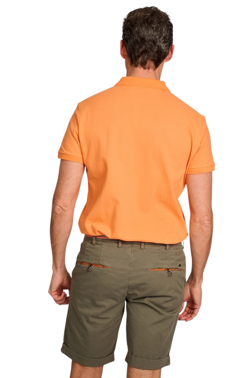 Polo Ralph Lauren Männer Poloshirt kurze Ärmel Herren orange custom slimfit