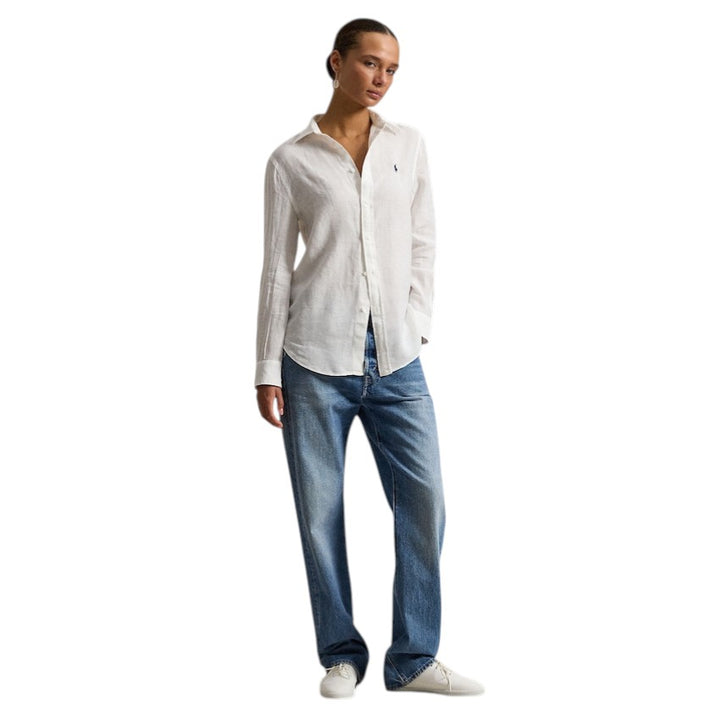 Polo Ralph Lauren Women blouse lange mouwen dames wit Classic fit 211970730518