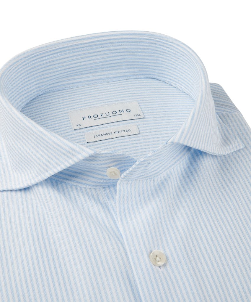 Profuomo hemd lange mouwen heren blauw PPXH10037A