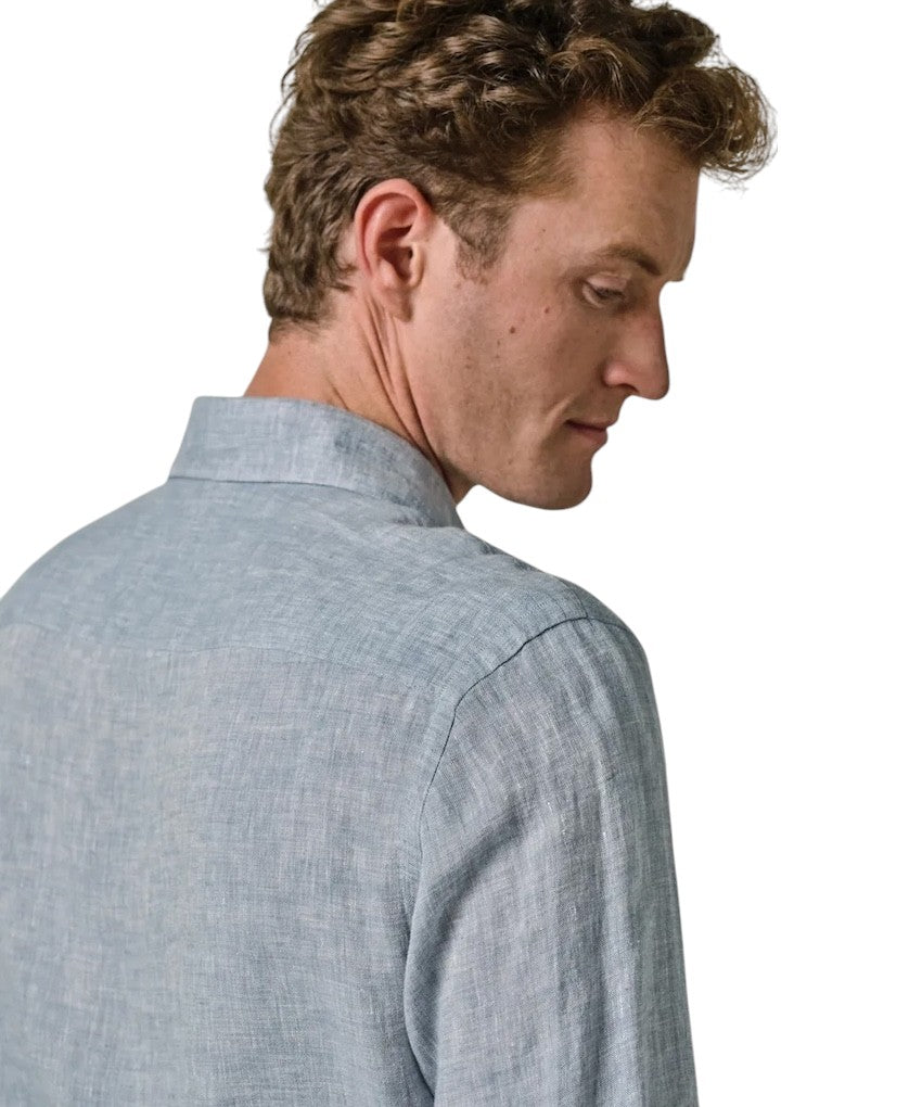 Profuomo hemd lange mouwen heren blauw Slim fit PPWH10020C