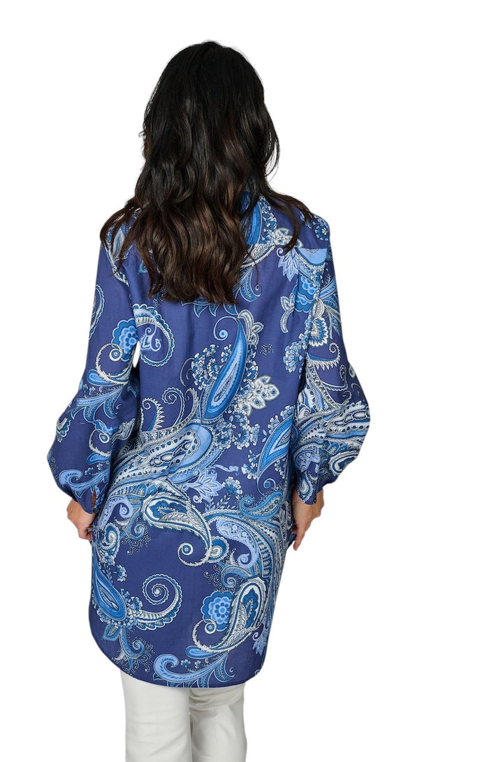 Robert Friedman blouse dames blauw Dalilyl