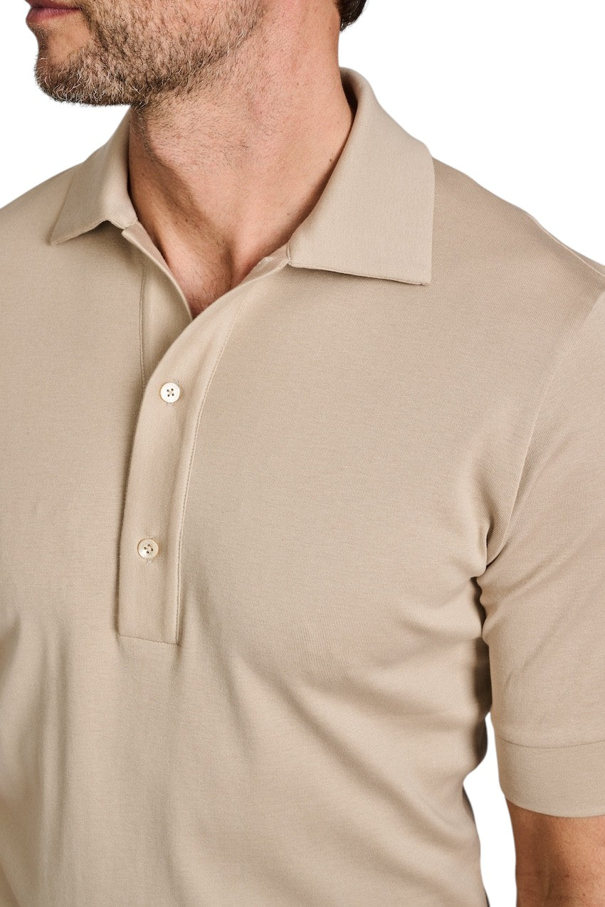 Stefan Brandt polo shirt korte mouwen heren taupe Lim 3B LIM 3B 01 400 FR30