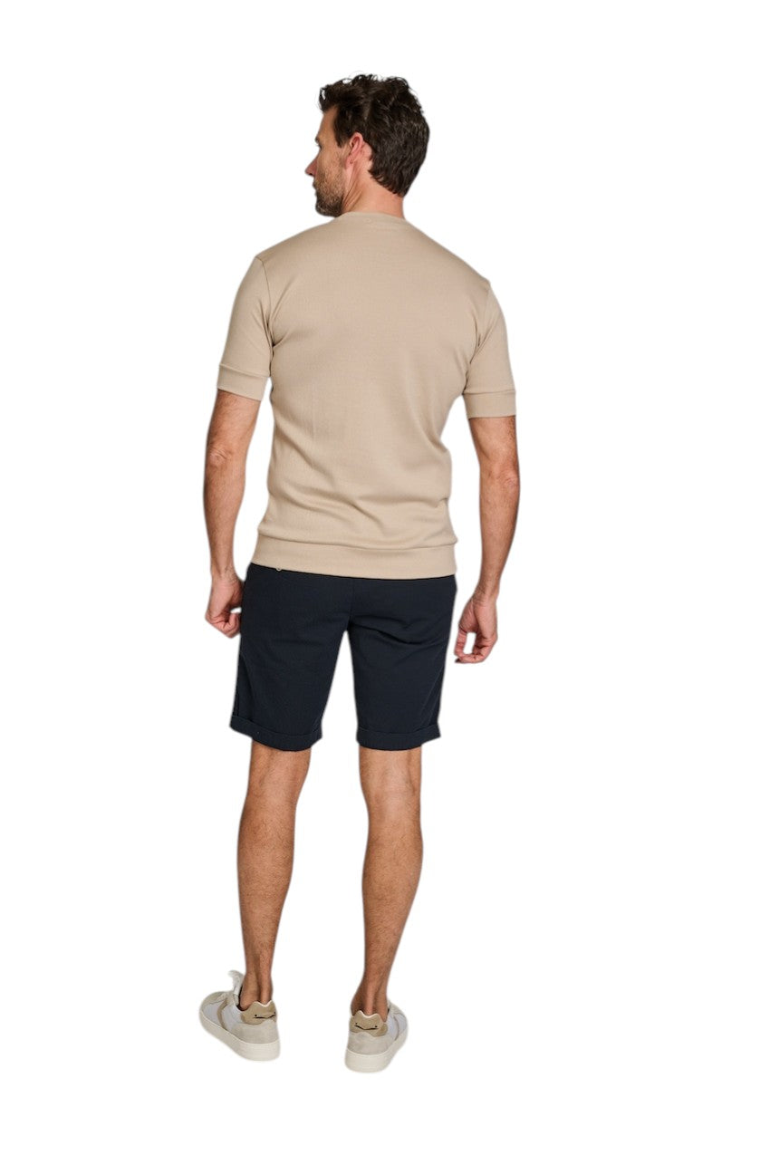 Stefan Brandt t-shirt korte mouwen heren taupe Eli B ELI B 01.400 FR30