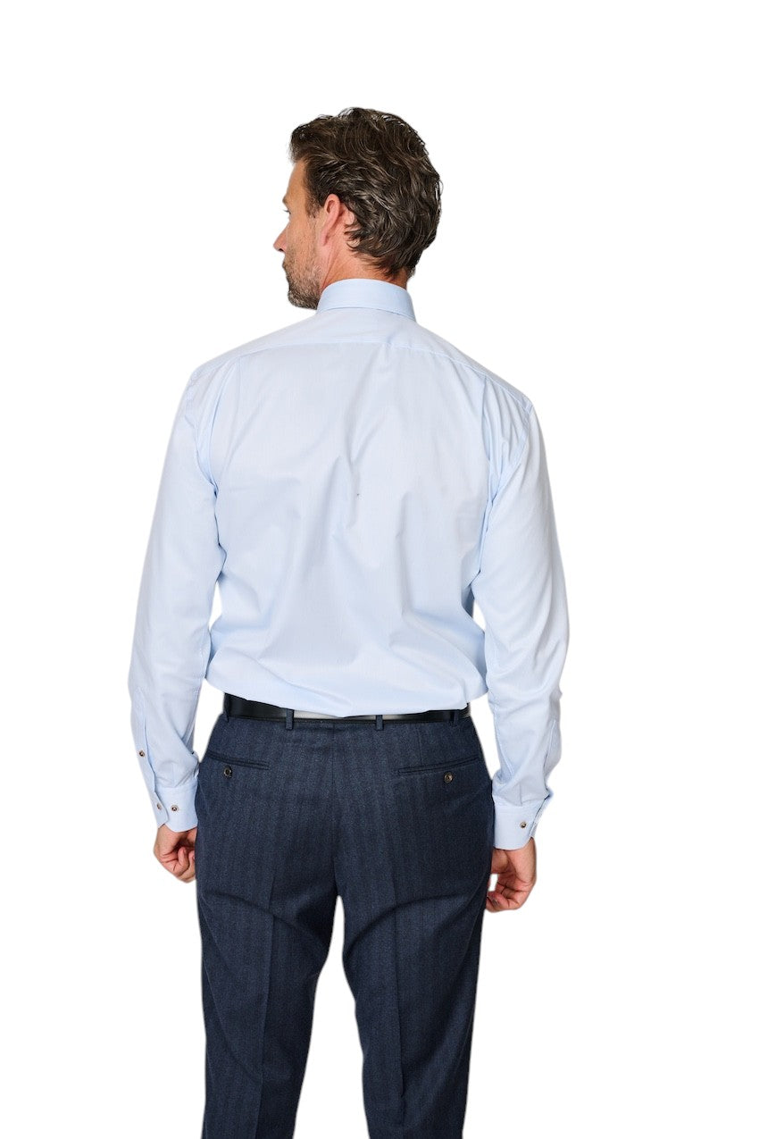 Stenstroms Men hemd lange mouwen heren licht blauw regular 6847510724 100