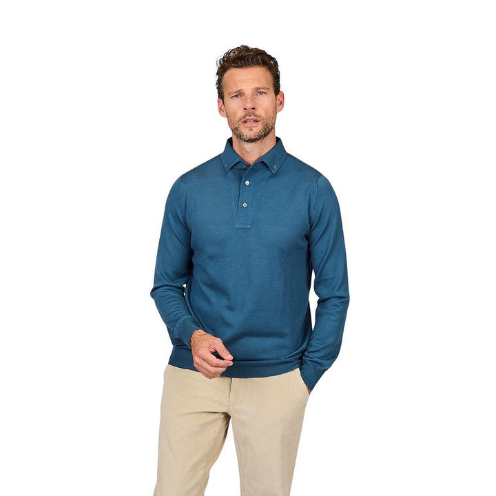 gran-sasso-men-polo-shirt-lange-mouwen-heren-petrol