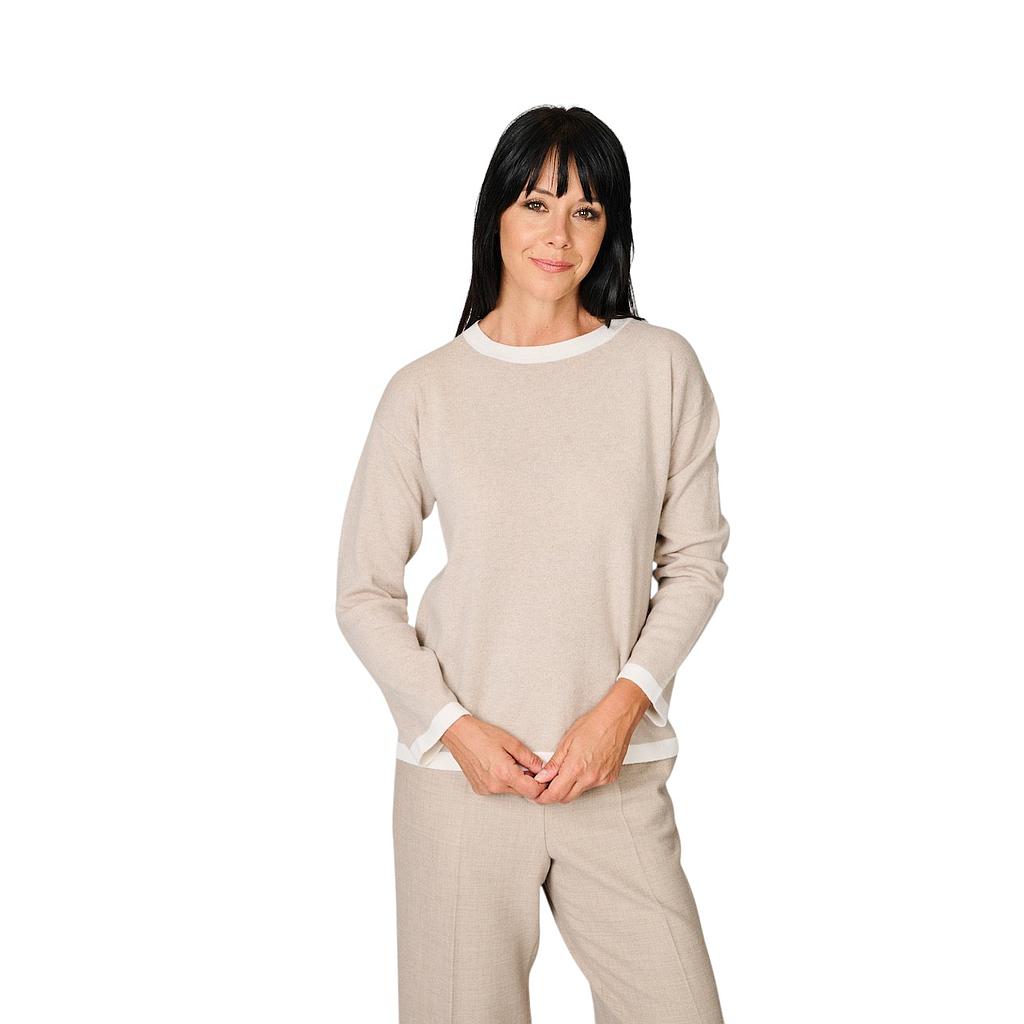 anneclaire-pull-à-col-rond-pour-femmes-beige-d1842-857-770