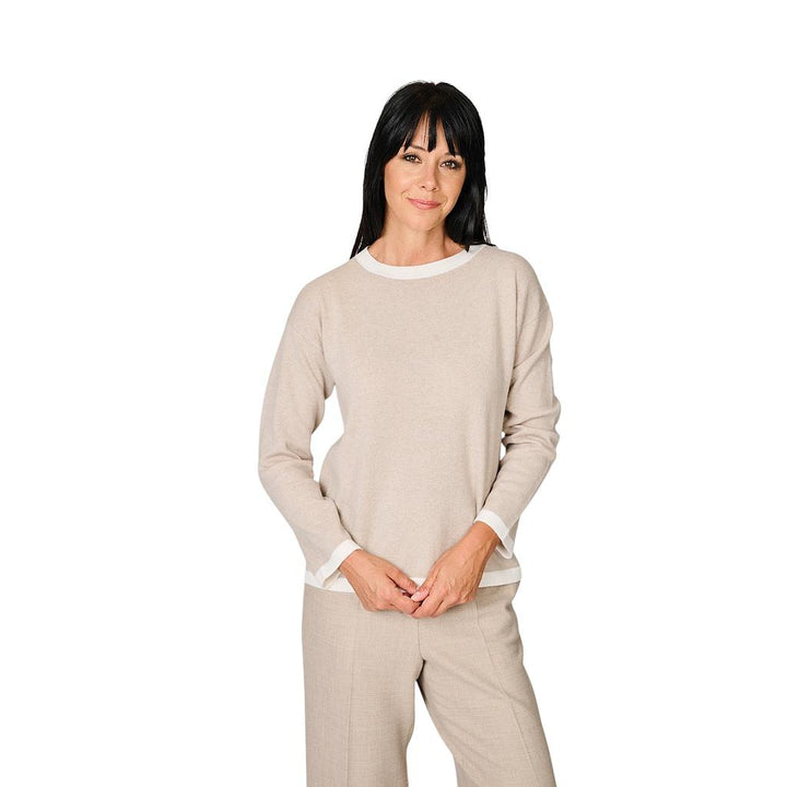 anneclaire-pull-à-col-rond-pour-femmes-beige-d1842-857-770